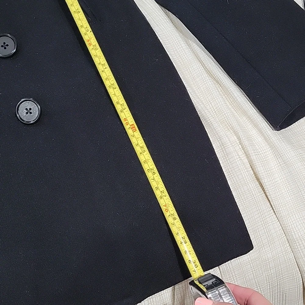 J. Crew black double breasted wool and thinsulate peacoat - Picture 12 of 13